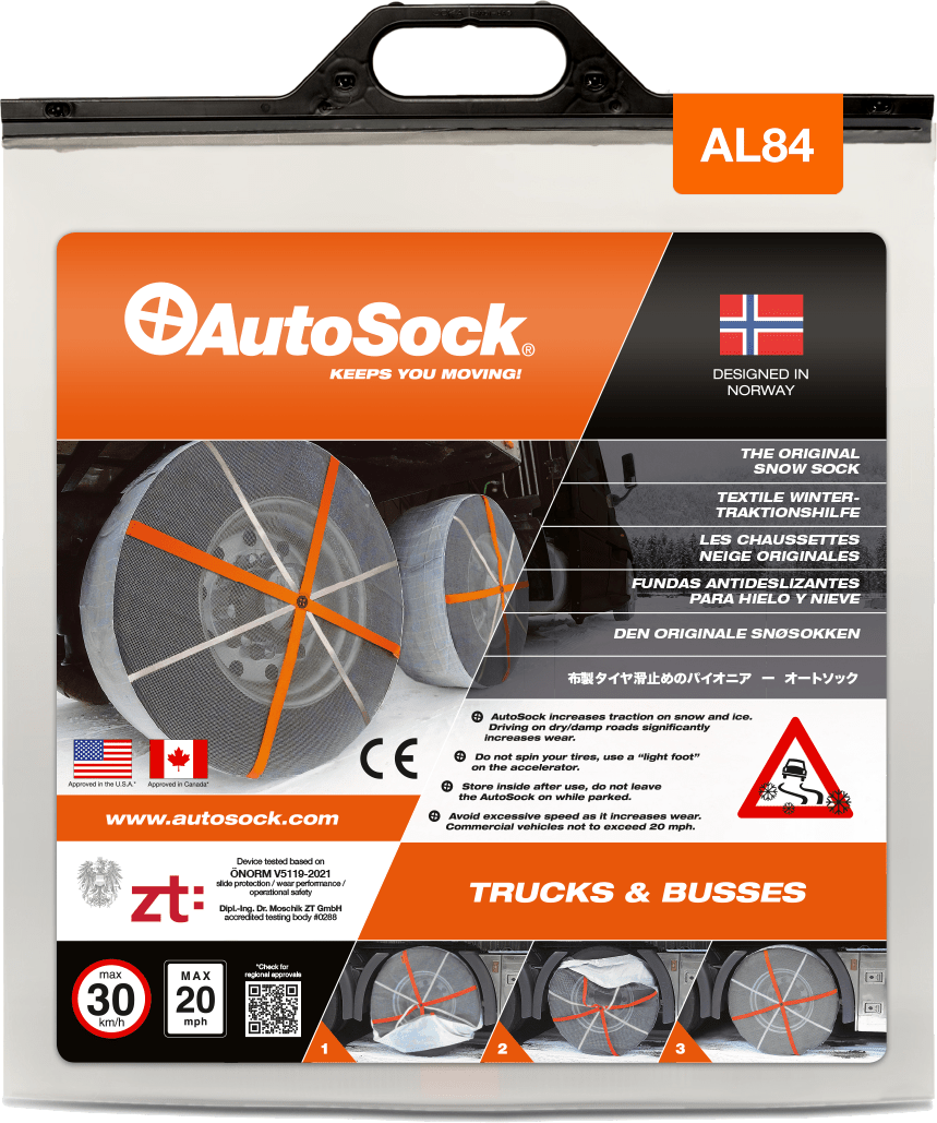 Emballage du produit AutoSock pour camions (vue de face) AL84