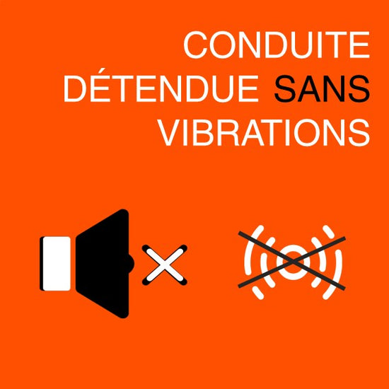 Graphique montrant l'avantage d'AutoSock : Conduite silencieuse sans aucune vibration